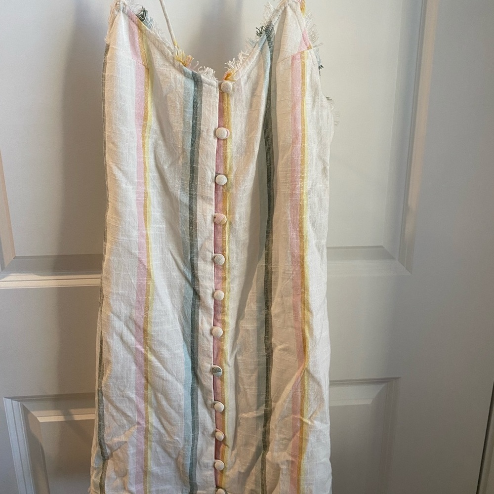 Striped linen dress